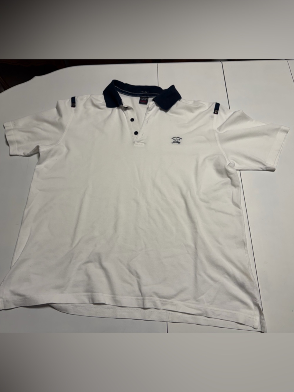 Paul & Shark white/navy yachting polo shirt